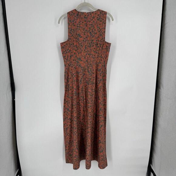 Madewell dress womens small S orange stephanie maxi keyhole spring easter beach - Picture 7 of 7